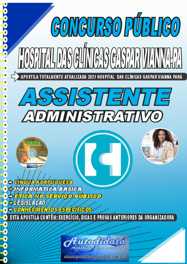 Apostila concurso FHCGV Hospital Gaspar Vianna 2026 Assistente Administrativo