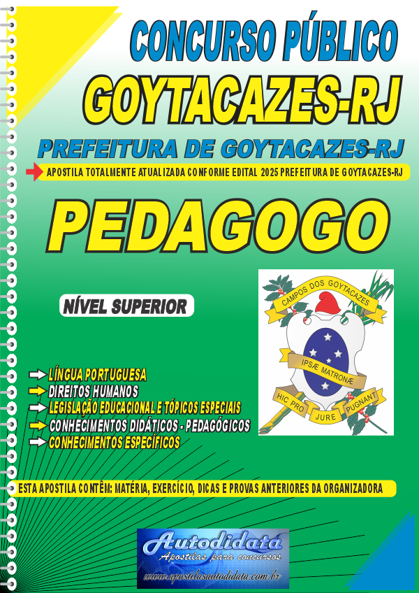 Apostila concurso CAMPOS DOS GOYTACAZES/RJ – Pedagogo