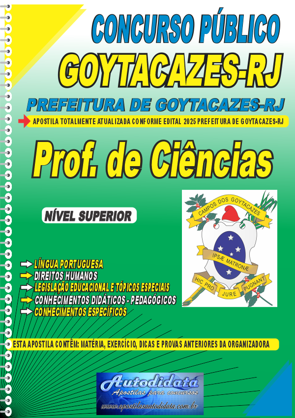 Apostila concurso CAMPOS DOS GOYTACAZES/RJ – Professor de Ciências