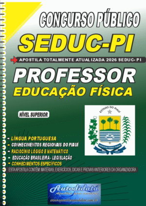 Apostila concurso Secretaria de Educação SEDUC-PI 2026 - Professor de Educacação Física