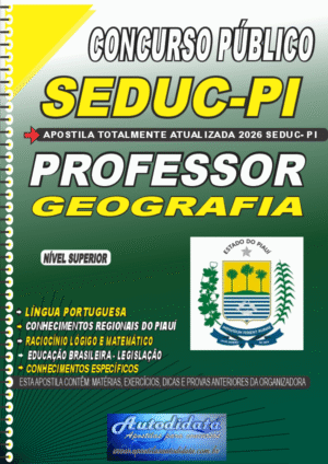 Apostila concurso Secretaria de Educação SEDUC-PI 2026 - Professor de Geografia