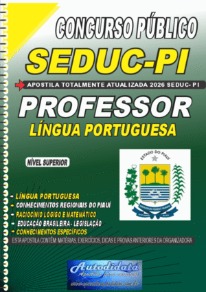 Apostila concurso Secretaria de Educação SEDUC-PI 2026 - Professor de Português