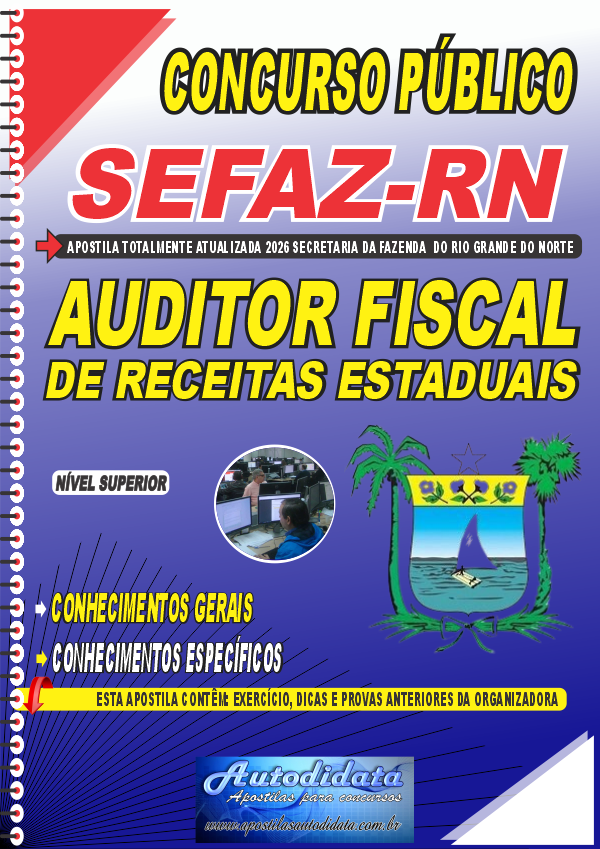 Apostila concurso SEFAZ RN 2026 - Auditor Fiscal de Receitas Estaduais