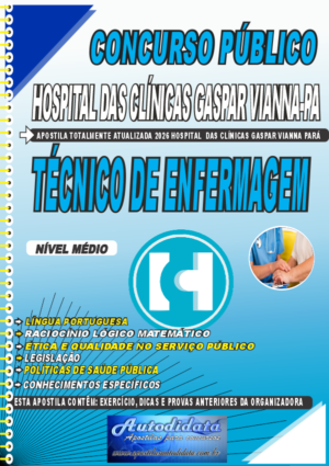 Apostila concurso FHCGV Hospital das Clínicas Gaspar Vianna 2026 Técnico de Enfermagem
