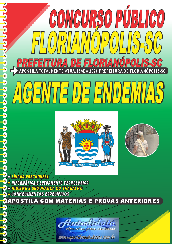 Apostila Processo Seletivo da Prefeitura de Florianópolis SC 2026 - Agente de Endemias