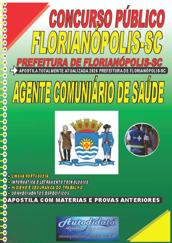 Apostila Processo Seletivo da Prefeitura de Florianópolis SC 2026 - Agente de Saúde