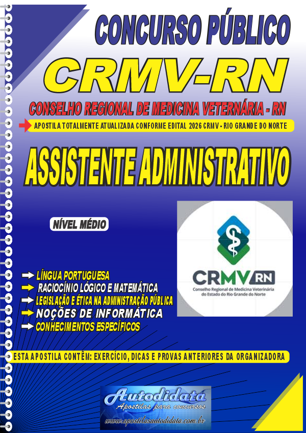 Apostila concurso CRMV RN 2026 Assistente Administrativo