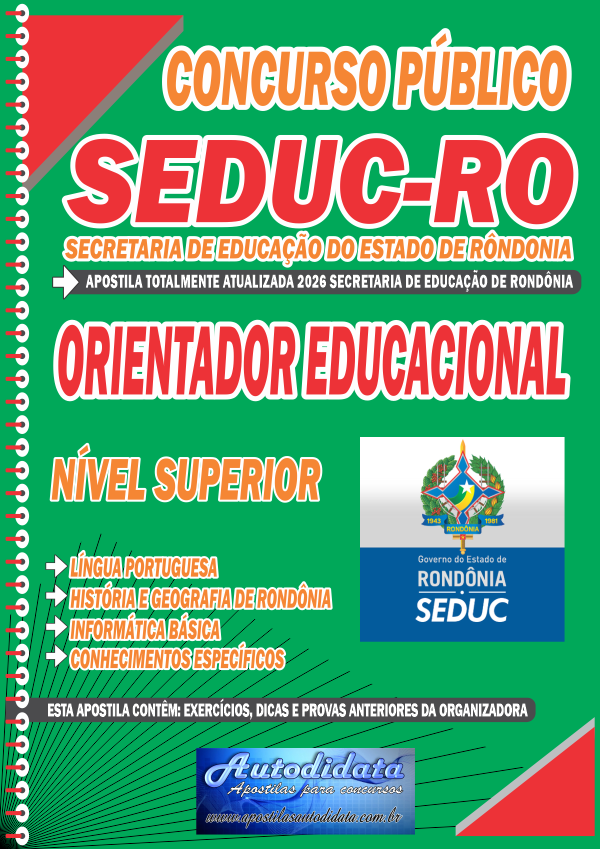 Apostila concurso SEDUC Rondônia 2026 – Orientador Educacional