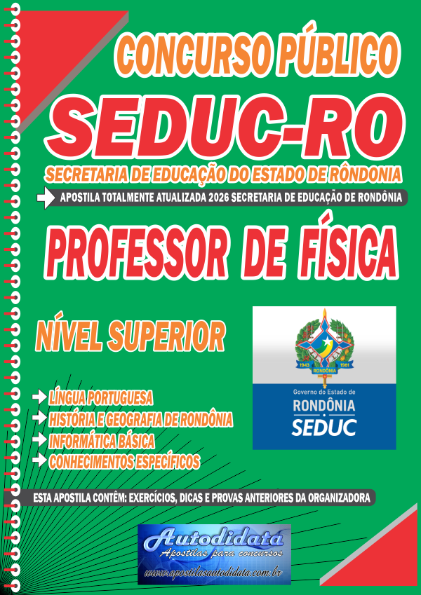 Apostila concurso SEDUC Rondônia 2026 – Professor de Física