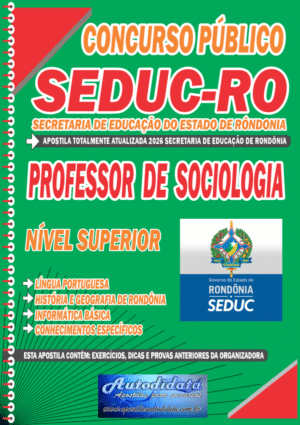 Apostila concurso SEDUC Rondônia 2026 – Professor de Sociologia