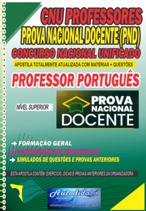 Apostila concurso Prova Nacional Docente 2026 PND CNU Professor de Português