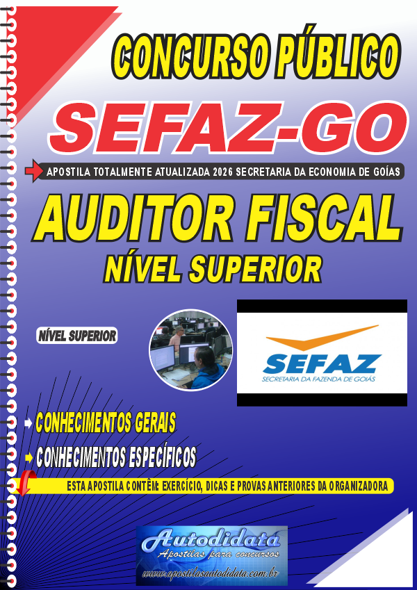 Apostila Concurso Sefaz GO 2026 Auditor-Fiscal do Estado de Goiás