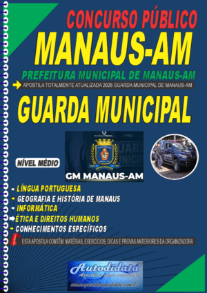 Apostila concurso Prefeitura de Manaus 2026 - Guarda Municipal