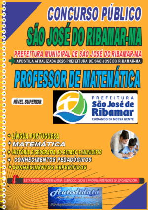 Apostila concurso São José de Ribamar - MA 2026 - Professor de Matemática