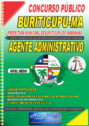 Apostila concurso de Buriticupu MA 2026 - Agente Administrativo