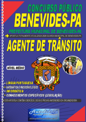 Apostila concurso Prefeitura de Benevides PA 2026 - Agente de Trânsito