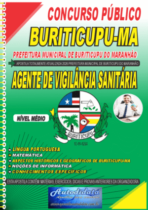 Apostila concurso de Buriticupu MA 2026 - Agente de Vigilância Sanitária