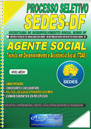 Apostila concurso Secretaria de Desenvolvimento Social do Distrito Federal SEDES DF 2026 – Agente Social