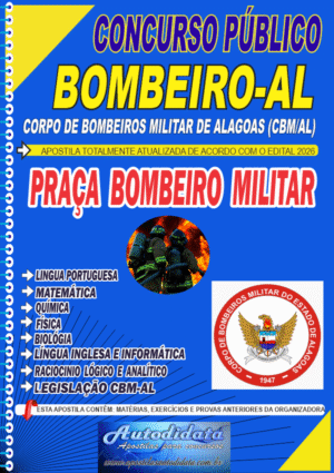 Apostila concurso Bombeiros Militar Alagoas (Cbm/AL) 2026 Praça Bombeiro Militar