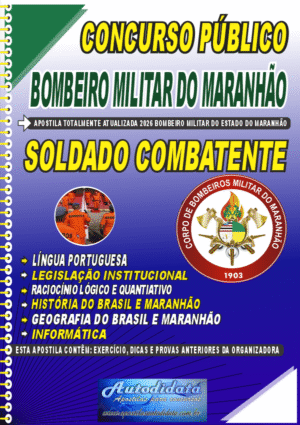 Apostila concurso Bombeiro Militar do Maranhão CBMMA 2026 - Soldado Combatente