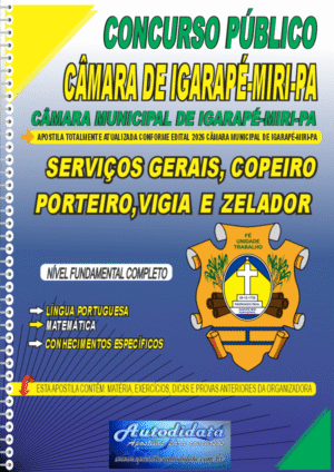 Apostila concurso Câmara Municipal de Iguarapé-Miri 2026 Fundamental Completo