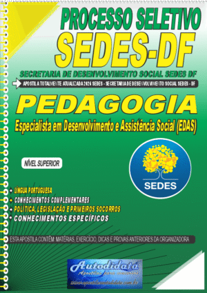 Apostila concurso Secretaria de Desenvolvimento Social do Distrito Federal SEDES DF 2026 Pedagogia