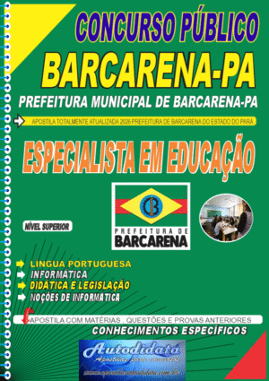Apostila concurso de Barcarena PA 2026 Especialista em Educação