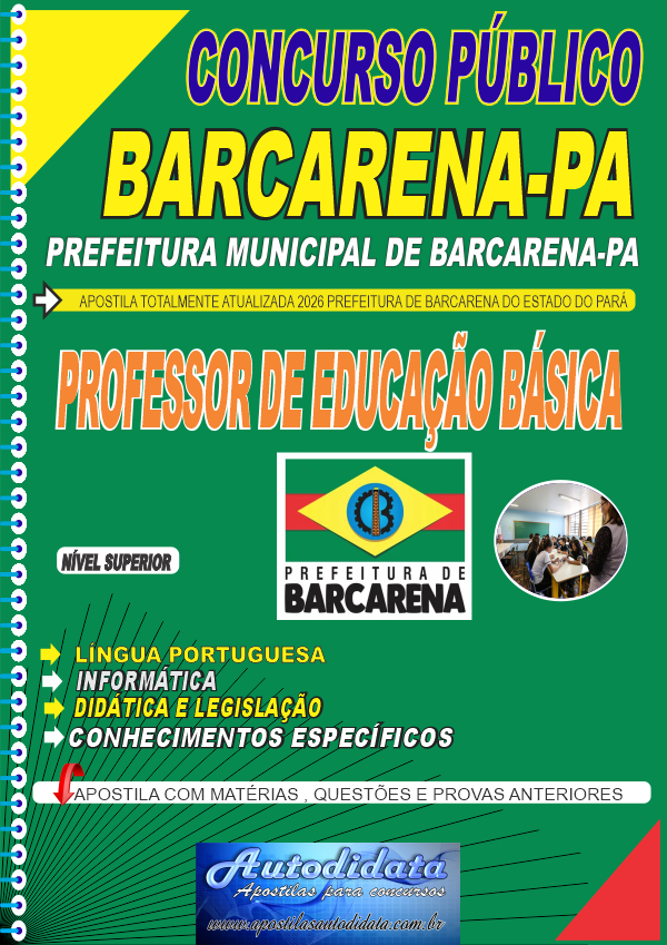 Apostila concurso de Barcarena PA 2026 Professor de Educação Básica