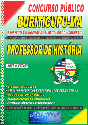 Apostila concurso de Buriticupu MA 2026 - Professor de História