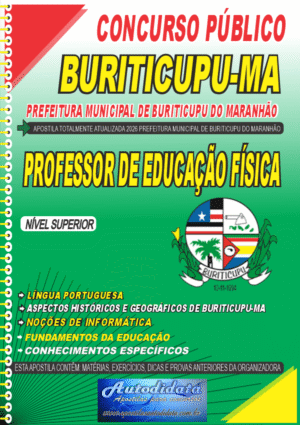 Apostila concurso de Buriticupu MA 2026 - Professor de Educação Física