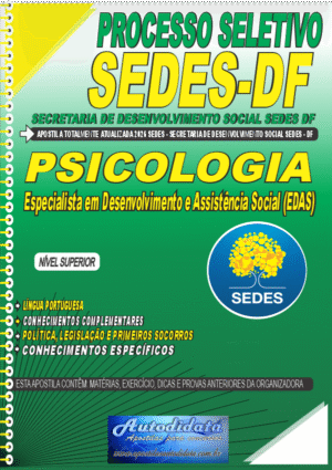 Apostila concurso Secretaria de Desenvolvimento Social do Distrito Federal SEDES DF 2026 Psicologia