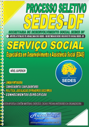 Apostila concurso Secretaria de Desenvolvimento Social do Distrito Federal SEDES DF 2026 Serviço Social