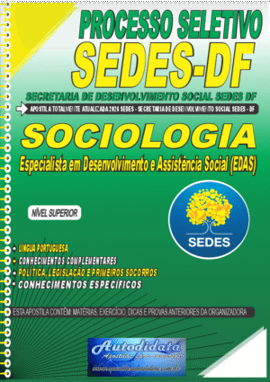 Apostila concurso Secretaria de Desenvolvimento Social do Distrito Federal SEDES DF 2026 Sociologia