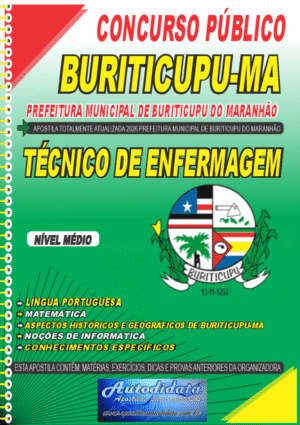 Apostila concurso de Buriticupu MA 2026 - Técnico em Enfermagem