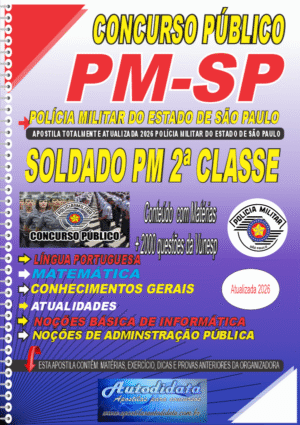 Apostila concurso PM SP 2026 São Paulo Soldado do Quadro de Praças