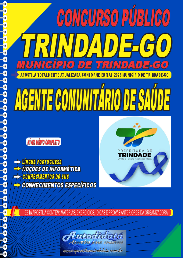 Apostila Município de Trindade - GOIÁS 2026 - Agente Comunitário de Saúde