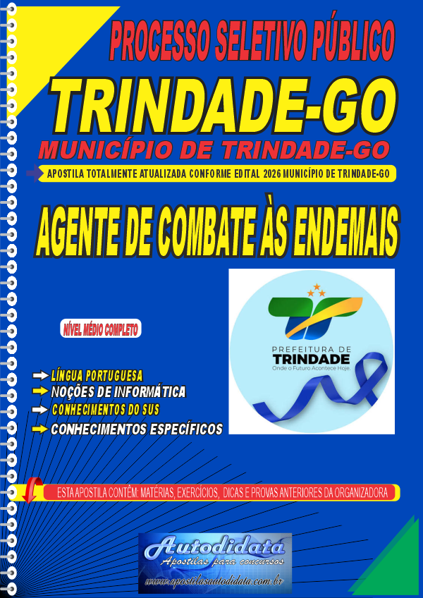 Apostila Município de Trindade - GOIÁS 2026 - Agente de Combate às Endemias