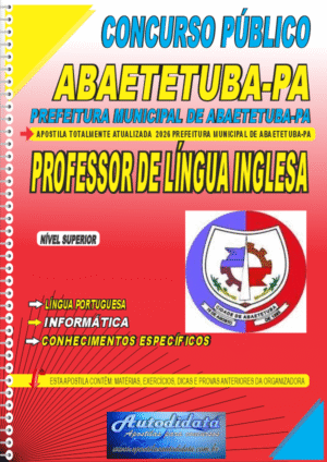 Apostila concurso Prefeitura de Abaetetuba PA 2026 Professor de Lígua Inglesa