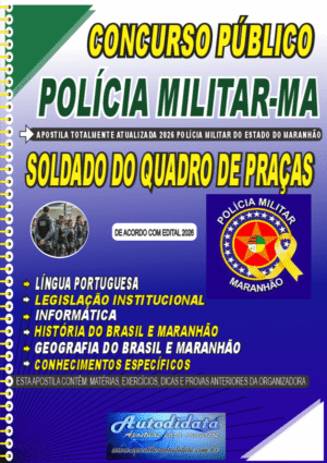 Apostila concurso Polícia Militar do Maranhão PM-MA 2026 - Soldado