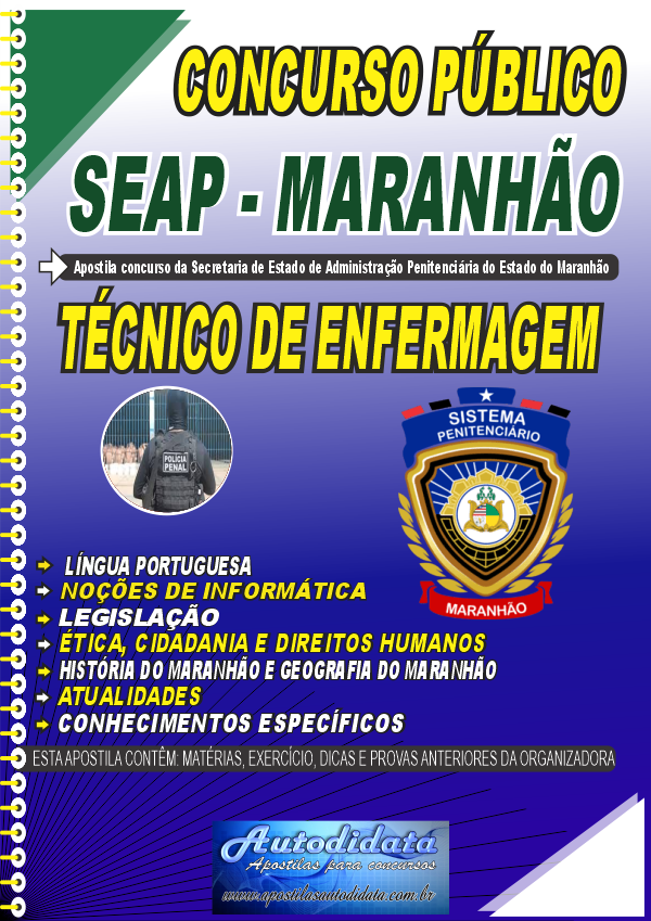 Apostila concurso da SEAP MA 2026 – Técnico de Enfermagem
