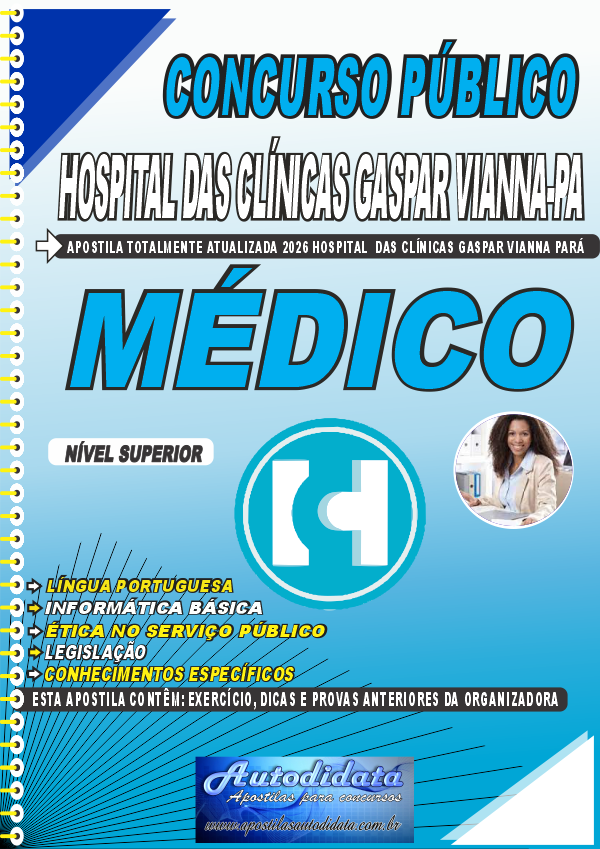 Apostila concurso FHCGV Hospital das Clínicas Gaspar Vianna 2026 Médico