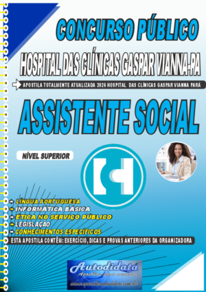 Apostila concurso FHCGV Hospital das Clínicas Gaspar Vianna 2026 Assistente Social