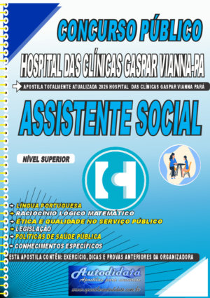 Apostila concurso FHCGV Hospital das Clínicas Gaspar Vianna 2026 Assistente Social