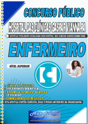 Apostila concurso FHCGV Hospital das Clínicas Gaspar Vianna 2026 Enfermagem
