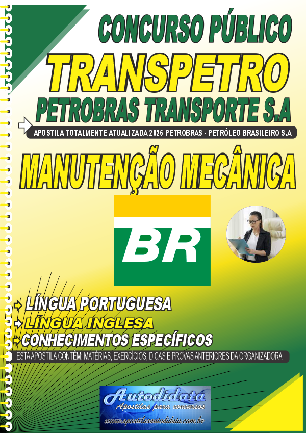 Apostila concurso Petrobras Transpetro Transporte 2026 Manutenção Mecânica