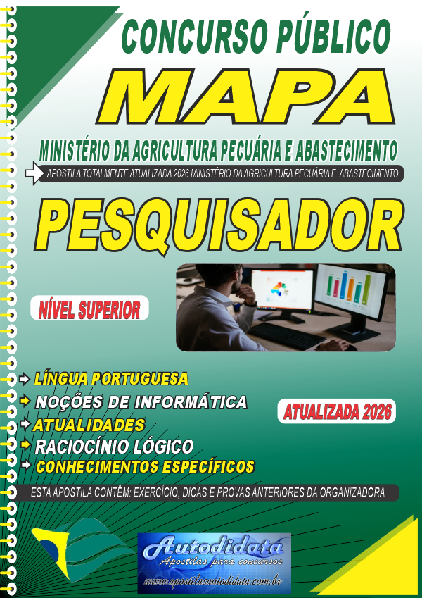Apostila concurso do MAPA Ministério da Agricultura 2026 - Pesquisador