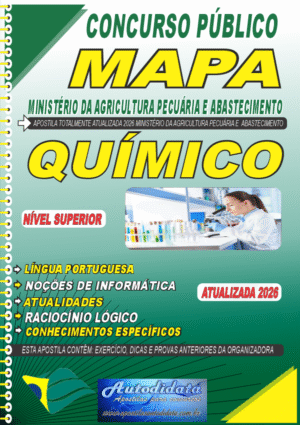 Apostila concurso do MAPA Ministério da Agricultura 2026 - QUÍMICO