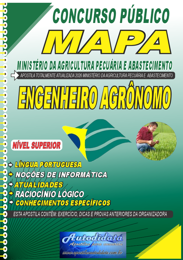 Apostila concurso do MAPA Ministério da Agricultura 2026 - Engenheiro Agrônomo