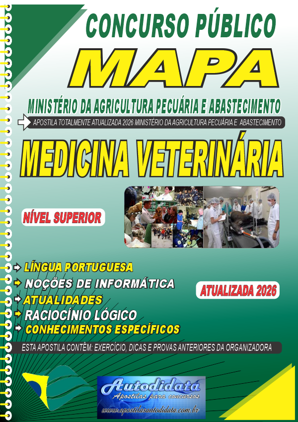 Apostila concurso do MAPA Ministério da Agricultura 2026 - Medicina Veterinária