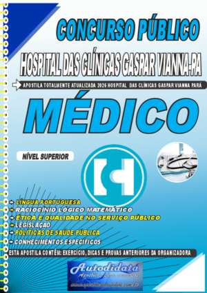 Apostila concurso FHCGV Hospital das Clínicas Gaspar Vianna 2026 Médico